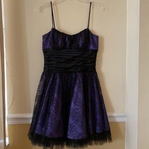 Black and Purple Glittery Dress